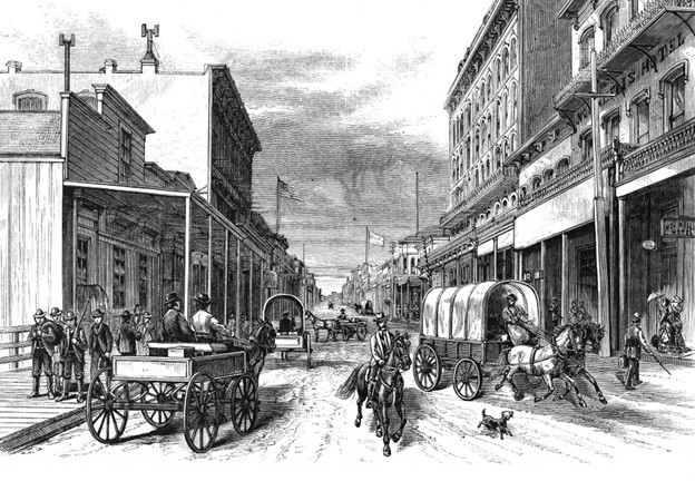 Early Virginia City scene